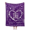 thumbnail image 1 of LHSHID Wife Blanket to My Wife Blanket from Husband Mothers Day Birthday Gifts for Wife Wife Birthday Gift Ideas Wedding Anniversary Romantic Gifts for Wife Wife Gifts from Husband 40"x50", 1 of 8