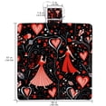 thumbnail image 2 of Valentine's Day Canvas Outdoor Picnic Blanket for All Your Outdoor Adventures - Waterproof and Durable for Beach, Camping, and Park- Portable and Easy to Clean - Large Size for Family and Friends, 2 of 6
