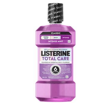 Listerine Total Care Intense Anticavity Fluoride Mouthwash, Intense Mint, 500 mL