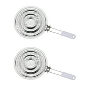 HIC Kitchen Heat Diffuser Reducer Flame Guard Simmer Plate, Stainless Steel, Set of 2