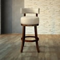 thumbnail image 3 of Furniture of America Kalin Fabric 29" Swivel Bar Stool in Beige (Set of 2), 3 of 8