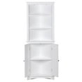 thumbnail image 4 of Spirich Tall Corner Cabinet with 2 -Shutter Doors, free-standing floor cabinet, White, 4 of 6