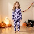 thumbnail image 6 of TOWED22 Toddler Girls Boys Halloween Pumpkin Pajamas Cotton Pjs for Boy Jammies Little Kids Sleepwear Clothes Sets(Purple,4-5 Y), 6 of 9