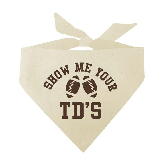 Show Me Your TD's Football Season Triangle Dog Bandana