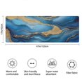 thumbnail image 3 of Blue White Gold Marble Pattern Bathroom Rugs Mat,Non Slip Microfiber Bathroom Rug,Rubber Backing,Soft Bathroom Mats for Bathroom Floor,Tub and Shower,47x17in(120x43cm), 3 of 5