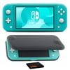 Newest Switch Lite (Turquoise) with Flip Cover Screen Protector and 6Ave Cleaning Cloth