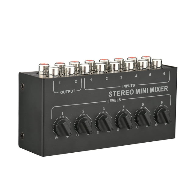 Mixeur, Chaîne Mer Rca Sans Batterie 6 en 2 Rca Portable Audio Stéréo No In 2 Out Stéréo Sans Batterie Requise avec Fête Portablemer Qahm Audio Mer 6 Moweo Fête Bar Dj Siuke