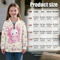 thumbnail image 7 of Uourmeti Cherry Cartoon Axolotl Print Zipper Neck Sweatshirt for Girls Teens Half Zip Pullover Sweatshirts Fall Winter Trendy Comfy Casual Athletic Wear 5-14 T Size 5-6, 7 of 7