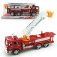thumbnail image 4 of HEVIRGO Simulation Ladder Truck Firetruck Toy Educational Vehicle Model for Kids Boys, 4 of 7