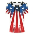thumbnail image 4 of HADST Women Tops Fourth of July Print Crew Neck Summer Casual Plus Size T-Shirts Short Sleeve Relaxed Fit Blouses S-5XL, 4 of 4
