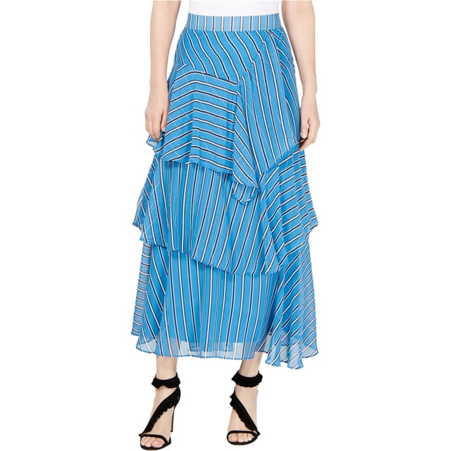 Falda Maxi con gradas I-N-C azul 12
