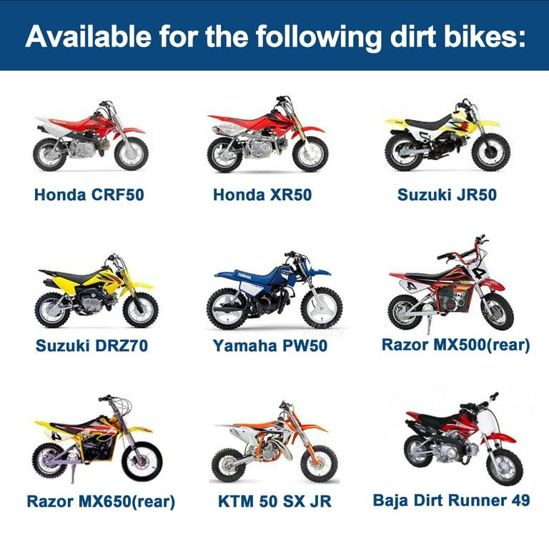 LotFancy 2.50/2.75-10 Dirt Bike Tube for Razor MX500 MX650, Yamaha PW50,  Suzuki JR50 DRZ70 