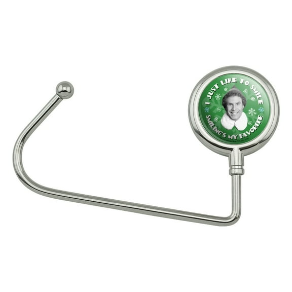 Elf Movie I Just Like to Smile Purse Bag Hanger Holder Hook