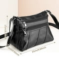 thumbnail image 3 of Amagogo Ladies Cross Body Bag for Women PU Leather Bag Shoulder Handbag Long Strap Black, 3 of 7