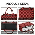 thumbnail image 4 of Large Capacity Tote Bag,Red and Black Checkered Pattern Handbag Fashion Luxury Tote Bag,15.7"x13"x 5.1" Inches,Laptop Compatible, 4 of 6