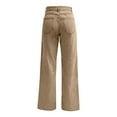 thumbnail image 6 of WTOBBY Women's High Waist Straight Leg Loose Fit Casual Trousers, Denim Jeans Style for Everyday Comfort and Versatile Styling,Khaki XL, 6 of 6