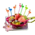 thumbnail image 6 of 50Pcs Party Supplies Flamingo Fruit Fork Mini Pick Buffet Cupcake Fruit Fork Cake Dessert Salad Sticks Cocktail Toothpick Skewer, 6 of 8