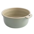 thumbnail image 1 of Kitchen Colander Bowl Multifunctional Fruit Cleaning Basin for Noodles Pasta Small Green, 1 of 8
