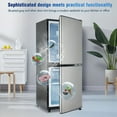 thumbnail image 5 of Harper & Bright Designs Small Refrigerator 3.6 Cu ft Two Door Mini Compact Refrigerator with Freezer, Brushed Gray Silver, 5 of 14