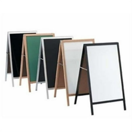 Aarco Products MA-311 Cherry Frame Black Markerboard A-Frame Sidewalk Board