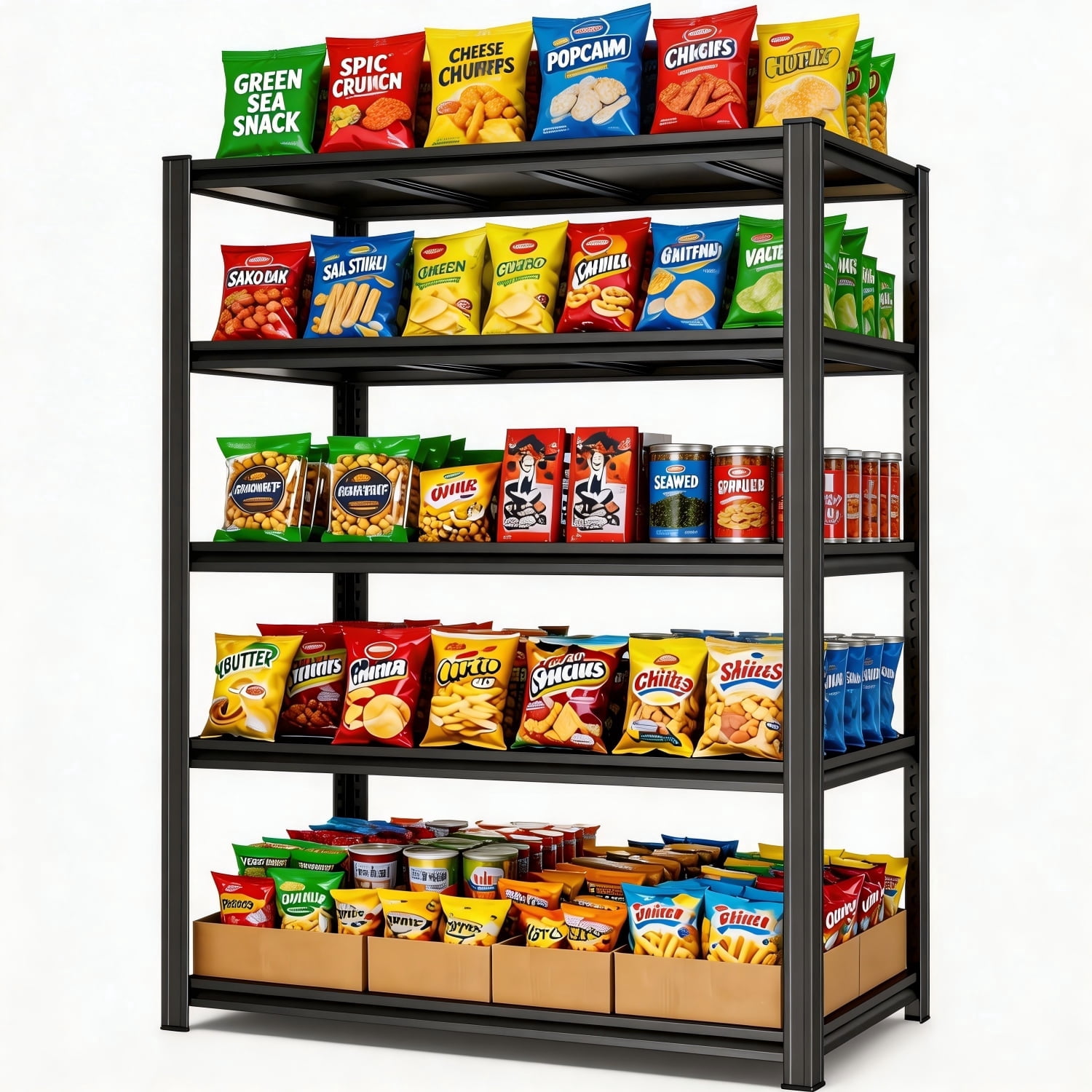 Convenience Concepts Xtra Storage 5 Tier Folding Metal Corner