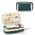 thumbnail image 1 of Stationery,Layer Pencil Bag With Handle Canvas Construction Multiple Pockets Mesh Pocket Design Ideal Pencil And Pen Storage For Accessories, 1 of 9
