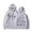 Light Gray, variant on Women's Letter Print Long Sleeve Hoodie with Pockets Red S