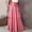 Pink, variant on Women's Chiffon Elastic High Waist Pleated A-Line Flared Maxi Skirts