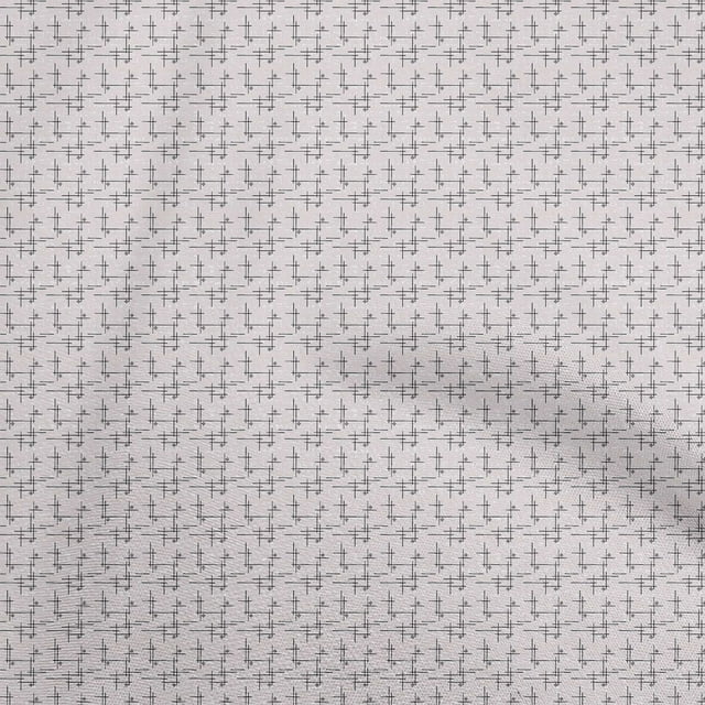 oneOone Cotton Cambric Off White Fabric Abstract Irregular Lines Sewing Material Print Fabric By The Yard 56 Inch Wide