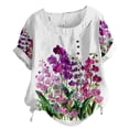 thumbnail image 1 of YLHFASHION T-shirt Décontracté à Manches Courtes pour Femmes Col Rond Tops Surdimensionnés Léger Doux Liquidation T-shirt à Manches Courtes pour Femmes, 1 of 2