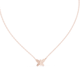thumbnail image 4 of Zuwelria Certified Moissanite Diamond Butterfly Pendant | 0.24 Ct Sparkle Round Cut Diamond Pendant Necklace with Chain for Engagement & Wedding | 18K Rose Gold over Silver, 4 of 7