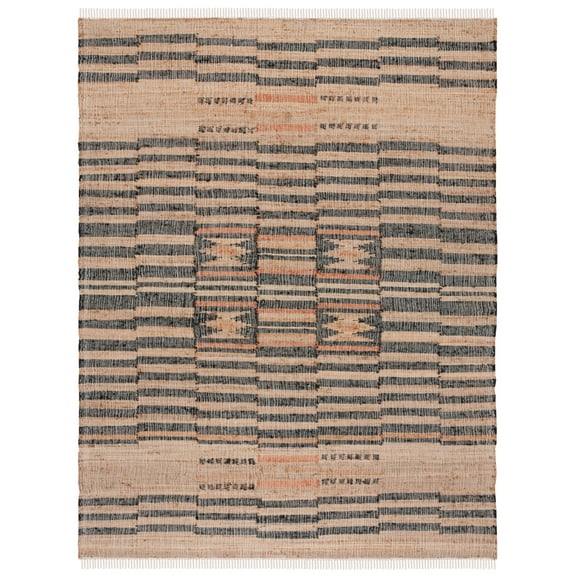 SAFAVIEH Kilim Comgan Tribal Area Rug, Natural/Black, 9' x 12'