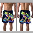 thumbnail image 3 of luoweisi Men's Beach Shorts Quick Dry Swim Trunks with Mesh Lining Frog M, 3 of 5