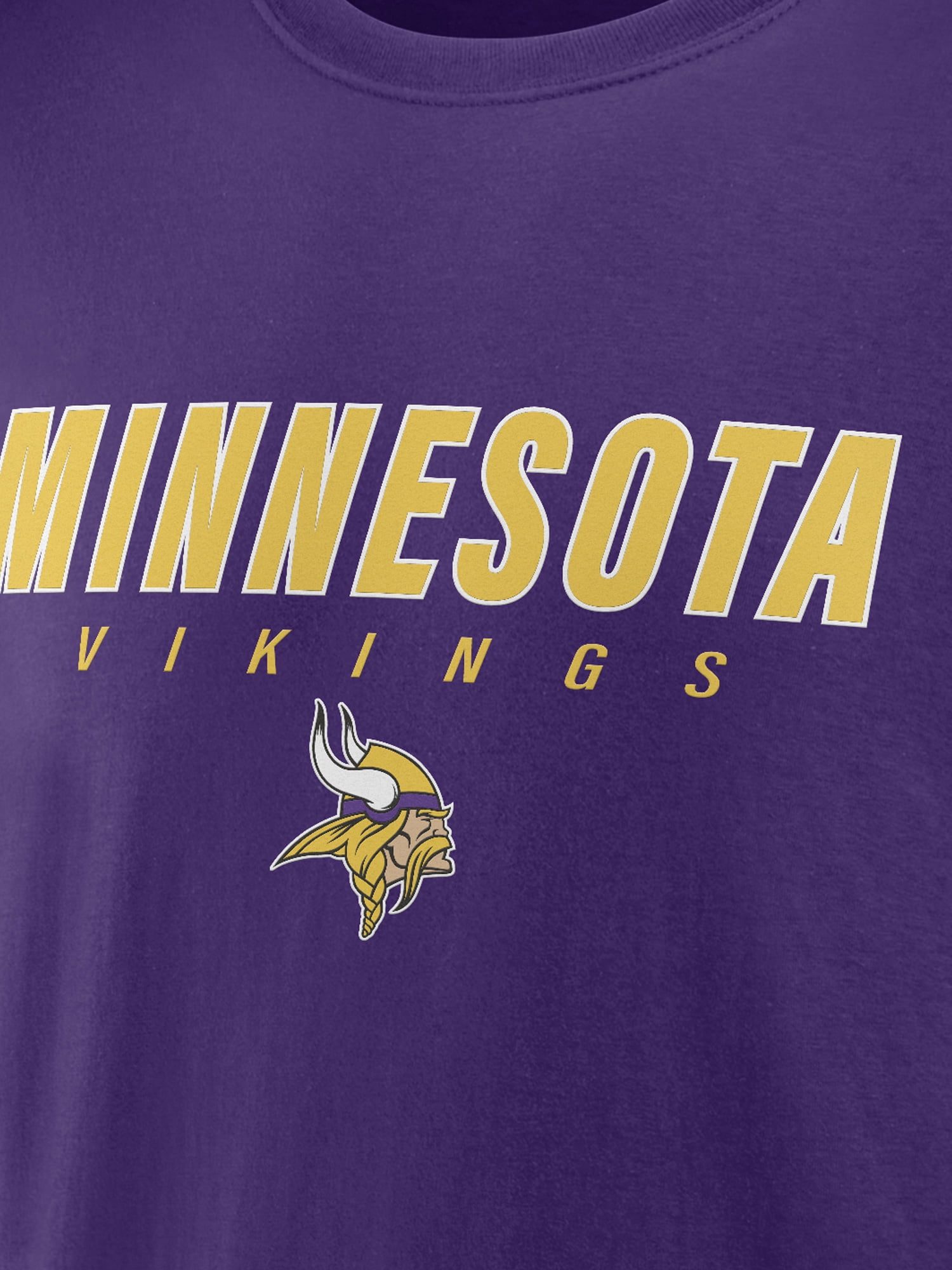 NFL Minnesota Vikings Men's Cotton Purple Short Sleeve T-Shirt
