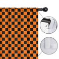 thumbnail image 4 of Blackout Kids Curtains,Orange and Black Checkered Pattern Childrens Insulated Curtains Set Of 2,Bedroom Essentials,Toddler Room Decor 42"x84", 4 of 5
