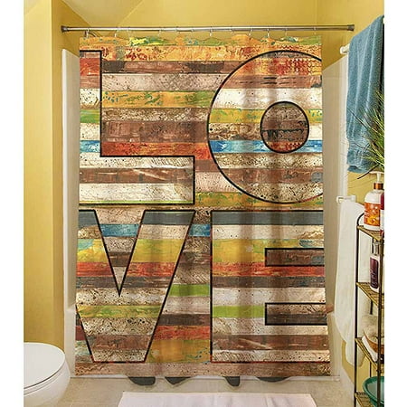 Thumbprintz Striped Love Shower Curtain, 71" x 74