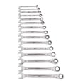 thumbnail image 5 of Metric Combination Ratcheting Wrench Mechanics Tool Set Tight Spaces 15 Piece, 5 of 9