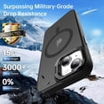 thumbnail image 4 of Magnetic for iPhone 15 Case with Screen Protector, Built-in Metal Camera Kickstand,[Compatible with Magsafe] [Wireless Charging] Matte Protective Phone Cover 6.1" for Men Women Girls - Black, 4 of 14
