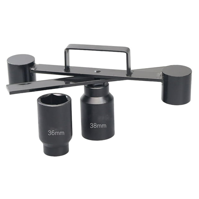 Herramienta para extraer tuercas de lavadora, adaptador de 36 mm y 38 mm, barra de palanca de 260 mm, llave de impacto universal resistente de 275 mm.