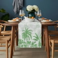 thumbnail image 2 of Palm Trees Table Runner - 60 Inch Long, Kitchen Dining Table Runner Dresser Scarves, Green Tropical Plants Summer Forest Scenery Farmhouse Decor for Coffee Tables Wedding Party Banquet, 2 of 8