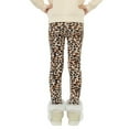 thumbnail image 4 of Baywell Little Girls Fleece Lined Leggings Thick Warm Winter Printed Trousers Leopard 130cm/4.2ft, 4 of 10