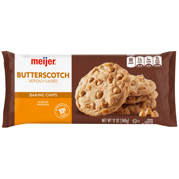 Pack of 2 Meijer Butterscotch Baking Chips, 12 oz