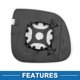 thumbnail image 4 of Reemplazo de vidrio del espejo izquierdo calefaccionado Unique Bargains para VW Amarok MULTIVAN TRANSPORTER, 4 of 6