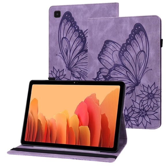 XYX Case for Samsung Galaxy Tab A7 10.4 inch 2020 Release SM-T500 SM-T505, Retro Butterfly Slim Folio Stand Cover (Purple)