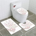 thumbnail image 1 of ABPHQTO Flores de perfil de mujer abstracta Juego de alfombras de baño de 3 piezas Alfombra de baño Alfombra de contorno y tapa de inodoro, 1 of 2