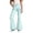 Light Blue, variant on Girls School Uniform Pants Elastic High Waisted Flare Dress Pants Bell Bottoms for Cancer Awareness Month Campaign 9-10 Years