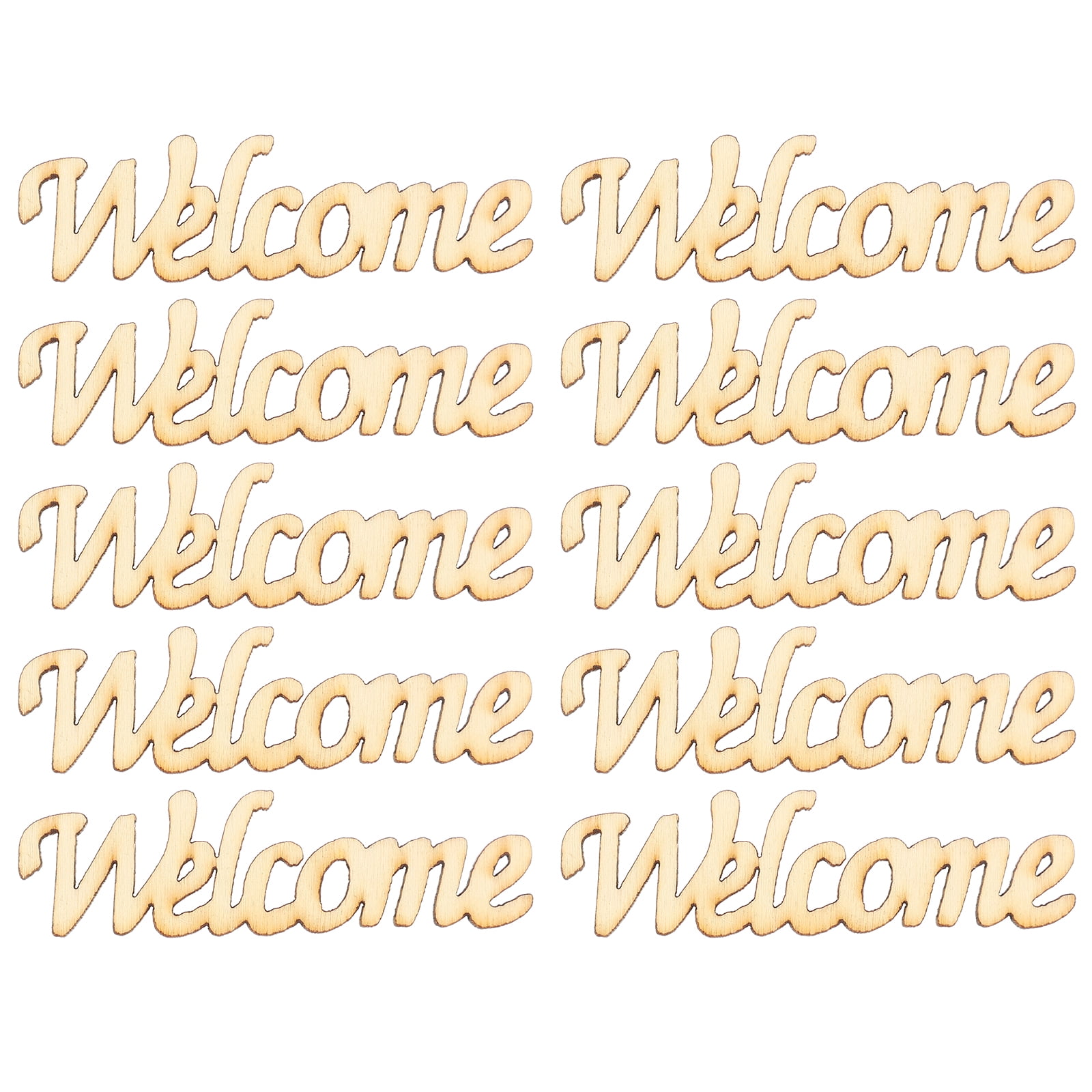 30pcs Unfinished Welcome Wood Cutout Wedding Party Hanging Accessories ...