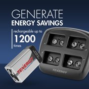 Tenergy TN294 9V Li-ion Battery Charger And 8 Pack 9V Li-ion Rechargeable Battery