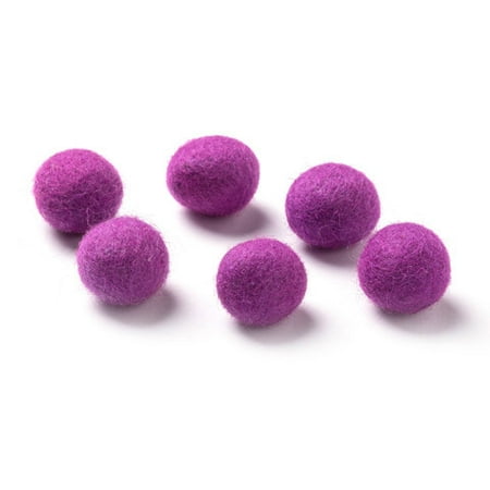 Give your crafts a splash of color with this six-pack of violet wool beads. You can alternate them with glass or plastic beads for a more interesting look.