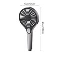 thumbnail image 3 of High-Pressure Handheld Showerhead 10.5", 3 Mode Abs Plastic Bathroom Spray Head for Low Water Pressure, Easy Installation for Flow Control​​ (Gray), 3 of 6